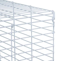 PawHut 40” Steel Plastic Small Animal Pet Cage Kit with Wheels - Blue and White(m-9)