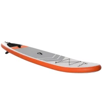 Soozier Inflatable Paddle Board, 11.5' x 32'' x 6'' Stand Up Paddle Board with Carry Bag, Non-Slip Deck, Adjustable Paddle, Hand Pump and Leash for All Skill Levels, Orange(m-8)