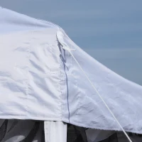 Outsunny 10' x 20' Pop Up Canopy Tent with Netting, Heavy Duty Large Party Tent, Instant Sun Shelter with Carry Bag for Backyard Garden Patio, Cream White(m-13)