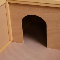 PawHut 37” L x 25” W x 13” H Wood Indoor Outdoor Tortoise House Turtle Habitat(m-12)