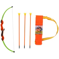 Qaba Children Bow & Arrow Outdoor Archery Set for Boys and Girls Ages 3-6 Years with 3 Arrows, 3 Targets, & Quiver(m-4)