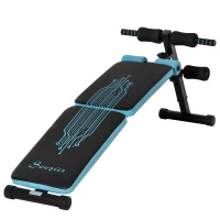 Soozier Multifunctional Foldable Sit Up Bench Adjustable Workout Exercise Bench Ideal for Home, Office, and Gym, Black(m-2)