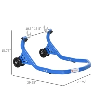 DURHAND U-Shape Motorcycle Rear Wheel Stand Front & Rear Wheel Lift Universal Sport Bike Swingarm Spool Paddock Stand Combo, Blue(m-3)