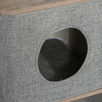 PawHut 34" Cat Tree Tower Activity Center with Natural Jute Scratch Material, Cushions on Each Platform, & Condo Area(m-12)