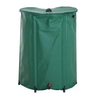 Outsunny 80 Gallon Rainwater Harvesting System Collection Tank with Collapsible Runoff(m-2)