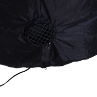 HOMCOM 8FT Tall Inflatable Santa Holding Gift Box Outdoor Lighted Airblown Christmas Decoration Holiday Lawn Yard Decor(m-9)