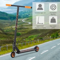 Soozier Stunt Scooter Entry Level Pro Scooter for Beginner w/ 2 Pegs Best Freestyle Trick Scooter Perfect for 14+ Boys and Girls(m-4)