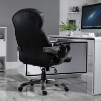 Vinsetto 4-Point Vibration Massage Executive Office Chair High Back Height Adjustable Padded Seat with Wheels, Black(m-11)