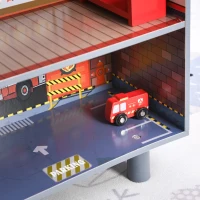 Qaba 2 in 1 Multifuction Kids Kitchen Play Set with Accessories Large Play Kitchen Red(m-18)