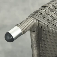 Outsunny Patio PE Rattan Wicker Chaise Lounge Chair Outdoor 5-Position Adjustable Recliner Lounge Furniture w/ Cushion for Garden Poolside Balcony Deep Grey(m-10)