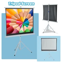 Homcom 84" Portable Projection Screen 4:3 Home Cinema Folding Adjustable Tripod Stand(m-4)