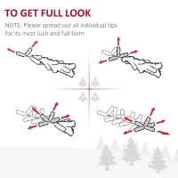 HOMCOM 7.5ft Tall Pre-Lit Slim Douglas Fir Artificial Christmas Tree with Realistic Branches, 350 Warm White LED Lights and 1075 Tips(m-4)