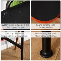 HOMCOM Gaming Writing Desk Computer Table with Raised Monitor Stand Home Office(m-7)