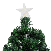 HOMCOM 7ft Tall Pre-Lit Artificial Fiber Optic LED Lighted Christmas Tree(m-8)