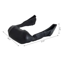 HOMCOM Neck and Shoulder Massager 8 Deep Kneading Shiatsu Massager Adjustable Intensity with Heat Black(m-3)