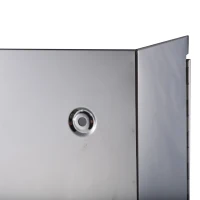 HOMCOM Vertical 24" x 16" Stainless Steel Bathroom Wall-Mounted Glass Medicine Cabinet(m-12)