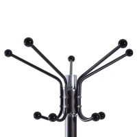 HOMCOM 69inch 4 Level 15 Hook Rotating Metal Coat Hat Jacket Umbrella Rack with Marble Base(m-6)