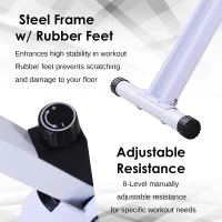 Soozier Folding Exercise Bike LCD Monitor Home Gym Exercise Adjustable Tension Padded Seat Heart Rate Monitor Pulse Sensor(m-7)