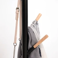 HOMCOM 69" Metal Freestanding Modern Tree Branch 6 Wooden Rack Coat Rack With Marble Base - Black(m-8)