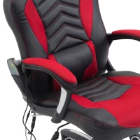 HOMCOM Ergonomic Massage Office Chair Heated Vibrating Swivel Computer Seat with Pillow and Lumbar Support(m-9)