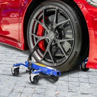 DURHAND Car Dolly Set of 2 with Foot Jack, 4 Wheel(m-8)