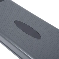 Soozier 35” Adjustable Aerobic Platform Stepper with Risers 6” 8” 10” Cardio Fitness Trainer Workout Step, Black Grey(m-6)