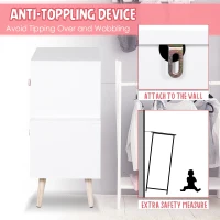 HOMCOM Kids Cabinet Bedroom Storage Organization Unit Bedroom Pink(m-6)