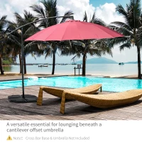 Outsunny 132 lbs Water/Sand Heavy-Duty Cantilever Offset Patio Umbrella Base Weights with Easy-Fill Spout, Black(m-4)