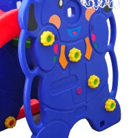 Qaba Sturdy Playground Set - Indoor/Outdoor - Blue/Red - Ages 2-7(m-11)