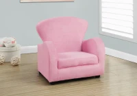 Monarch Kids' Padded Upholstered  Accent Arm Chair - Fuzzy Pink(m-2)