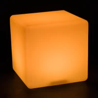 HOMCOM 16" RGB Led Cube Light Waterproof Rechargeable Adjustable Color Changing Tesseract Mood Lamp With Remote Control(m-9)