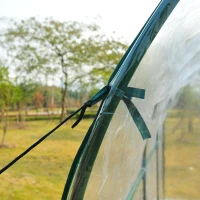 Outsunny 11.5x6.6x6.6ft Walk-in Tunnel Greenhouse Portable Garden Plant Growing House Transparent(m-7)