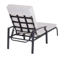 Outsunny Outdoor Lounge Chaise Chair Recliner Garden Patio Furniture W/Cushion(m-5)