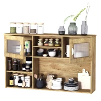 HOMCOM Sturdy Kitchen Storage Sideboard Buffet Table Top Hutch Cabinet w/ Acrylic Door(m-2)