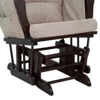 HOMCOM Nursery Glider Ottoman Set Suede Living Rome Beige(m-7)