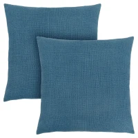 Monarch 18" x 18" Patterned Decorative Throw Pillow (Set of 2) - Blue(m-1)