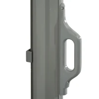 Outsunny 10' Retractable Folding Patio Privacy Side Awning with 50+ UV Protection, 2 Wall Brackets, & Polyester, White(m-13)