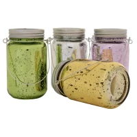 Outsunny 4-Pcs Glass Jar String Light w/ Handle Portable LED Multi Color(m-9)