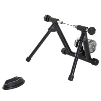 Soozier Indoor Magnetic Bike Trainer Exercise Bicycle Stand Foldable w/ Front Wheel Block Black(m-5)