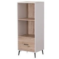 HOMCOM Modern 2-Tier Vertical Storage Cabinet Display Rack Home Organzier Living Room(m-2)