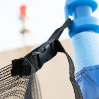 Soozier 12ft Trampoline with Safety Enclosure Outdoor Recreational Trampolines for Adults and Teens, Blue and Black(m-9)