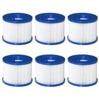 Outsunny 6 Pack Filter Cartridges Replacement for Spa Pools and Hot Tub, Cleaning Tool(m-2)
