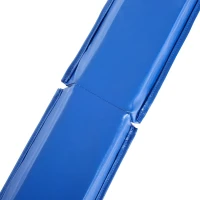 Soozier 8FT Folding Floor Balance Beam Foam Gymnastic Training Low Height Beam for Kids Home Gym Blue(m-7)
