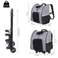 PawHut Pet Carriers Luggage Bag Outgoing Travel Multi-way to carry Portable(m-3)
