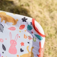 Outsunny Lightweight Chaise Lounge Chair for Kids with Foldable Function and No Assembly Required, Rabbit Pattern(m-8)