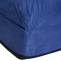 HOMCOM 5-Position Floor Lazy Sofa Chair Adjustable Folding Couch Video Gaming Bed Blue(m-9)