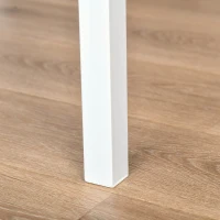 HOMCOM 3 Piece Industrial Counter Height Dining Table Set, Bar Table & Chairs with Steel Legs & Footrests, White(m-15)