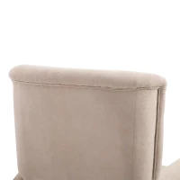HOMCOM Linen Fabric Manual Recliner with Vibrating Massage and Wired Remote Control - Cream White(m-16)