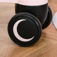 Qaba Baby Balance Bike for 18-36 Months, Toddler No Pedal Ride-on Walking Bike with 4 Wheels Gifts for Boys Girls, Pink(m-11)