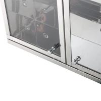 HOMCOM Vertical 24" x 16" Stainless Steel Bathroom Wall-Mounted Glass Medicine Cabinet(m-10)